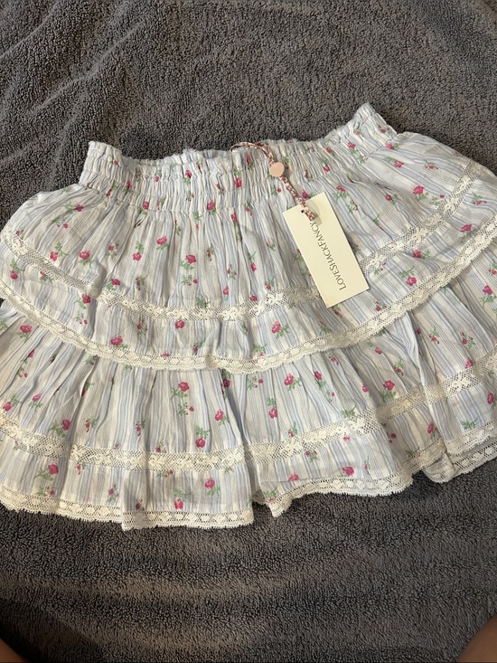 LoveShackFancy Dresses & Skirts - LoveShackFancy NWT Ruffle mini skirt Coastline blue XS